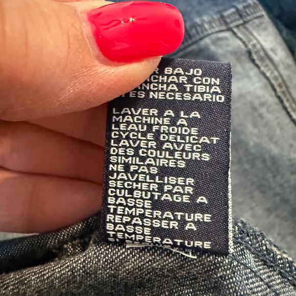 Women's Jones New York Denim Blue Jean Barn Chore Button Front Jacket Size‎ IX - Picture 5 of 10